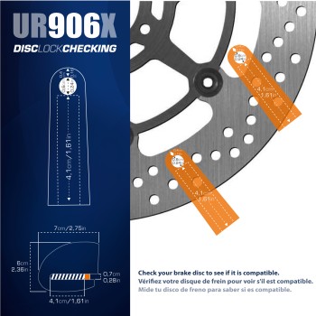 Bloque Disque Ø6 mm avec ALARME - Jaune Fluo