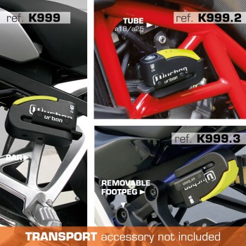 Antivol SRA - Bloque Disque Noir et jaune ø14 mm - Hi-Tech Alarme