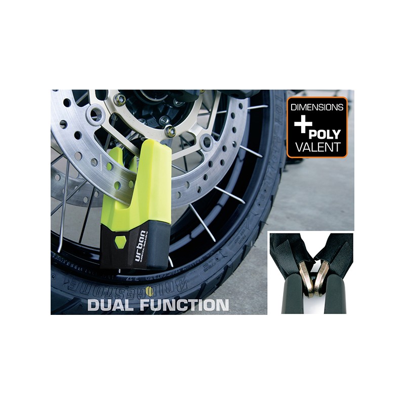 Antivol SRA - Bloque Disque Mini U Ø15 Jaune Homologation