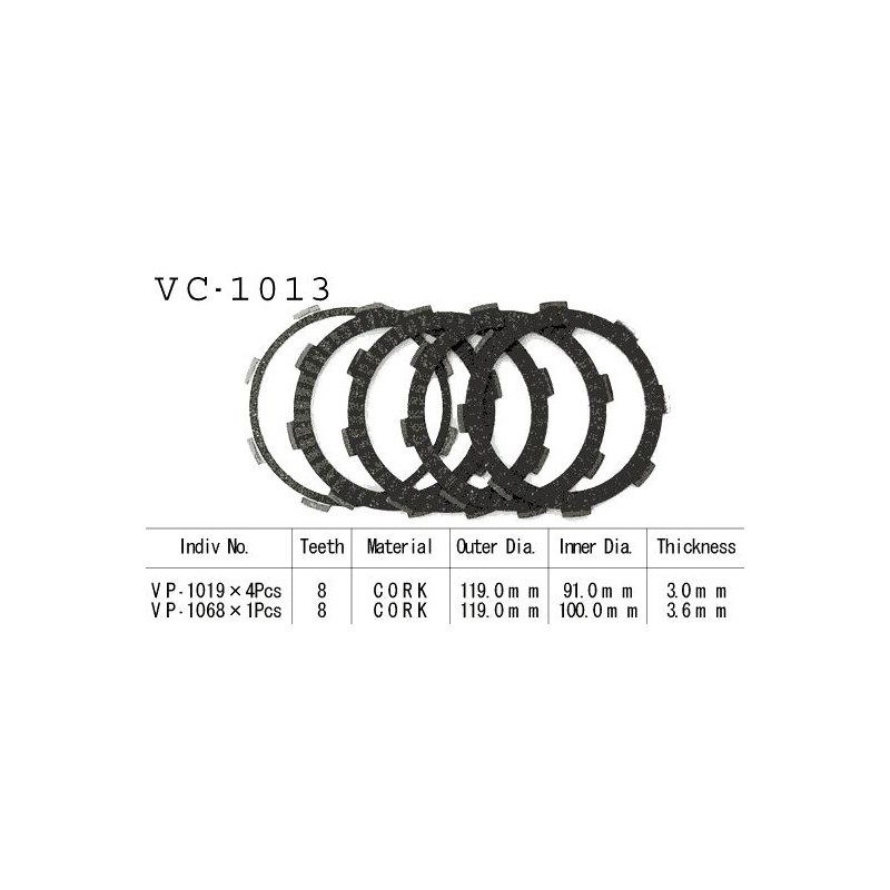 Kit Disques d'Embrayage Garnis Ca 125 Rebel 1995/2000