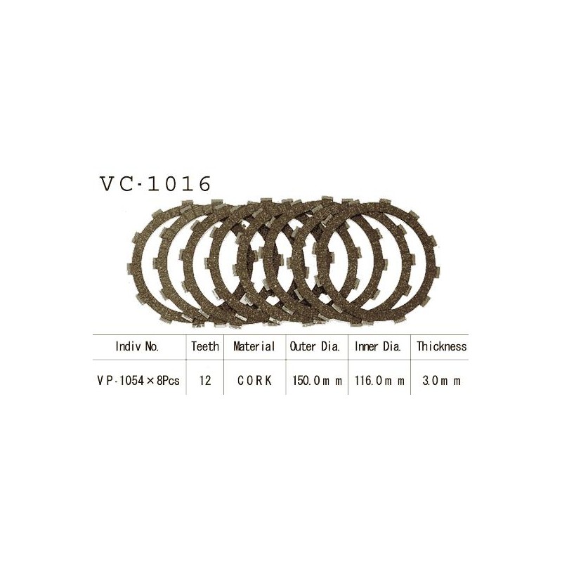 Kit Disques d'Embrayage Garnis Cross Cr250/500 1990/2002