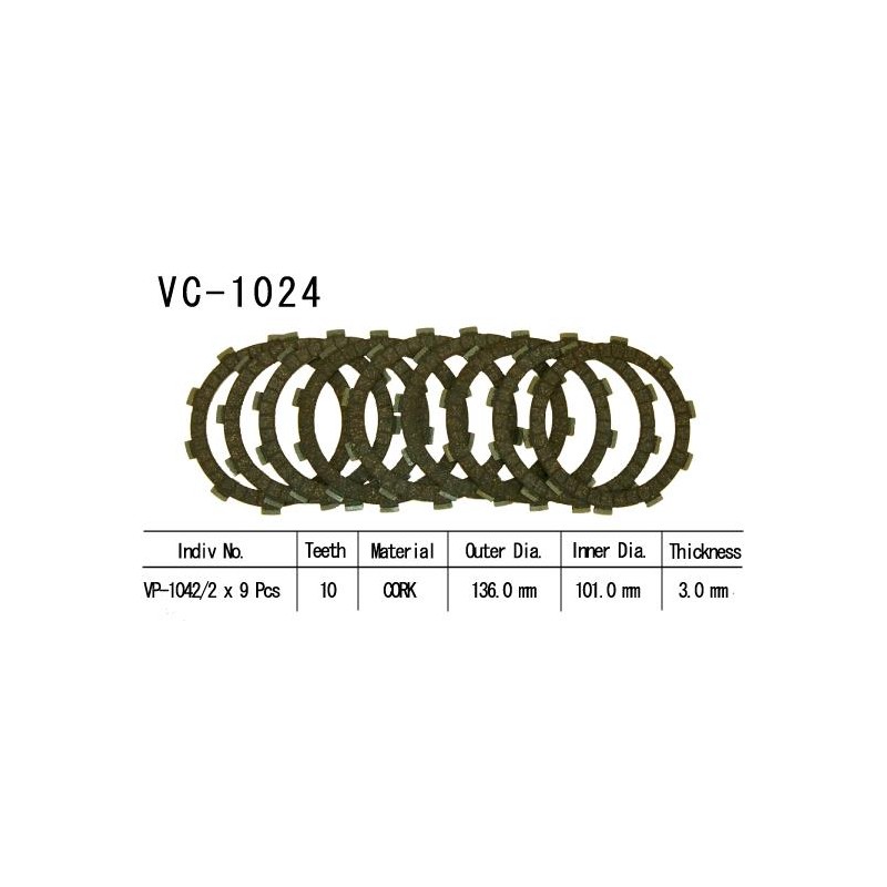 Kit Disques d'Embrayage Garnis Cbr900 Rr 2000/2001 Gsx-R600 1997/2002