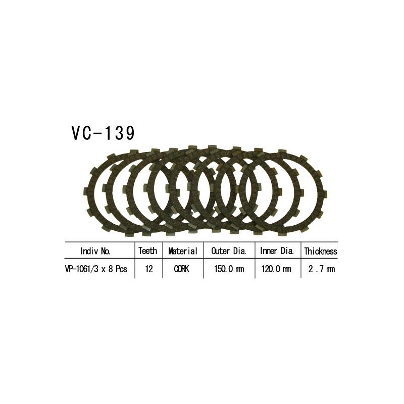 Kit Disques d'Embrayage Garnis Cb350 K4 1974/1979