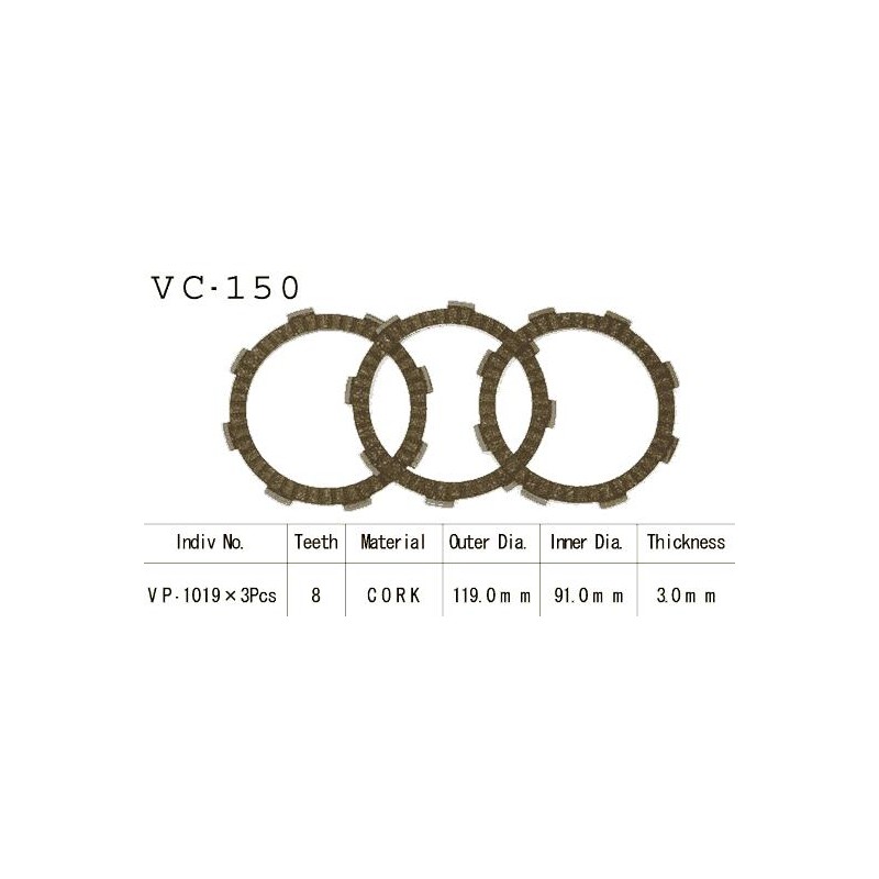 Kit Disques d'Embrayage Garnis Mtx50 1984/1990