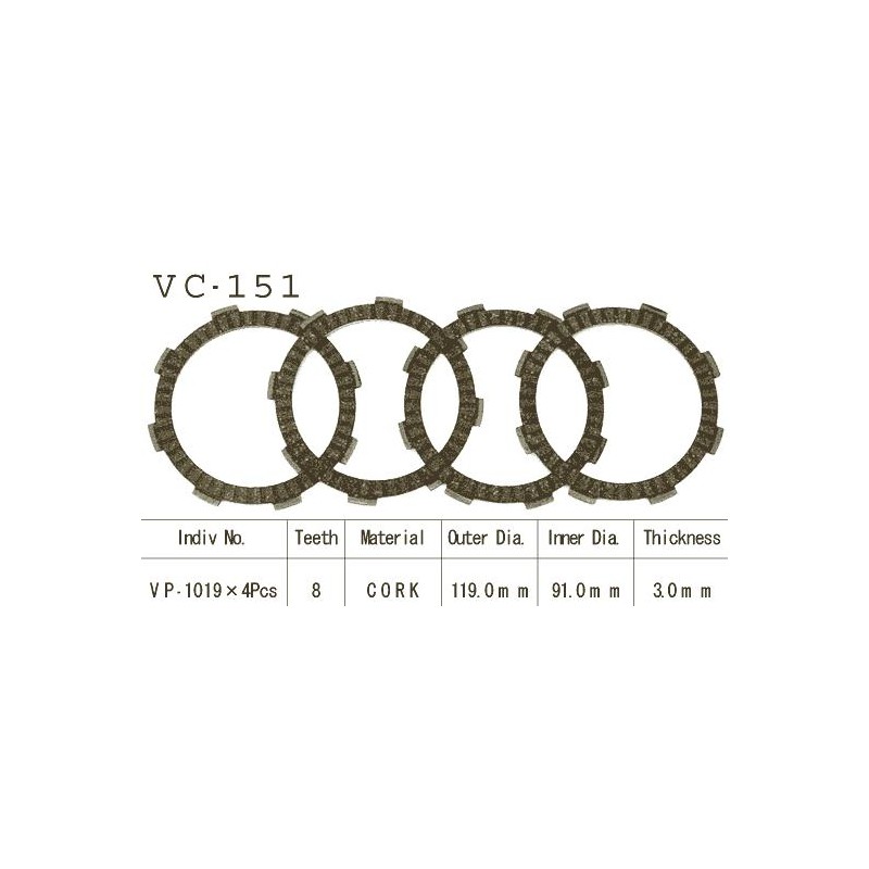 Kit Disques d'Embrayage Garnis Mtx80 S/R 1980/1987