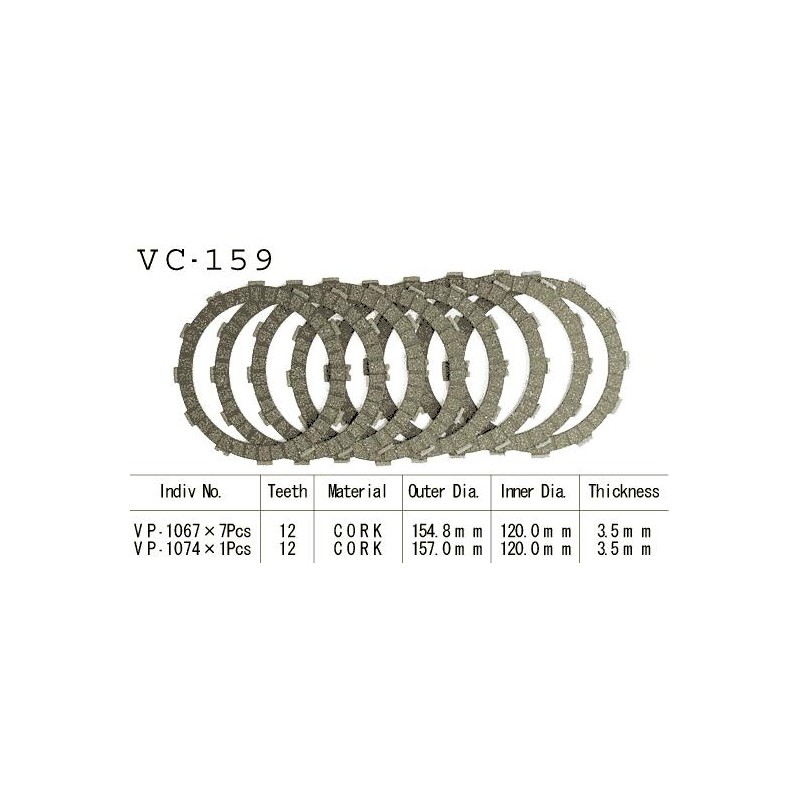Kit Disques d'Embrayage Garnis Gl1100 1980/1983