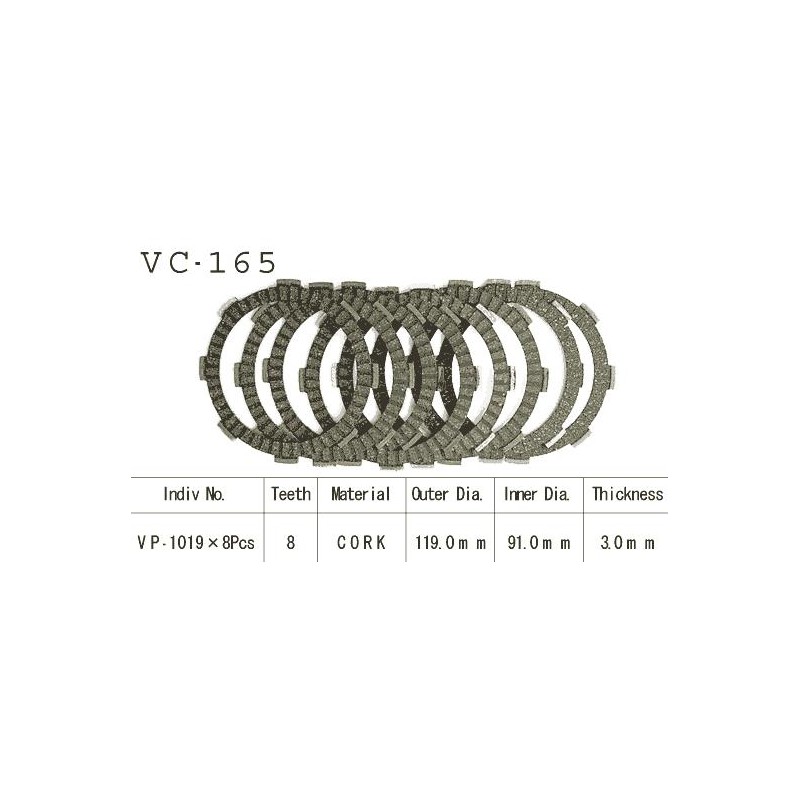 Kit Disques d'Embrayage Garnis Vf400 F 1983/1986