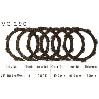 Kit Disques d'Embrayage Garnis Cross Cb250 Two Fifty 1992/2000