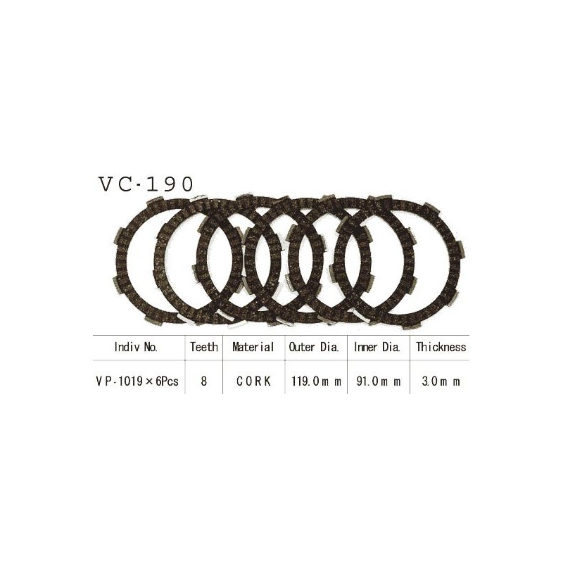 Kit Disques d'Embrayage Garnis Cross Cb250 Two Fifty 1992/2000