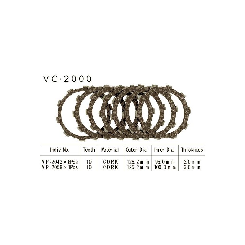 Kit Disques d'Embrayage Garnis Cross Dtr125 1988/2002
