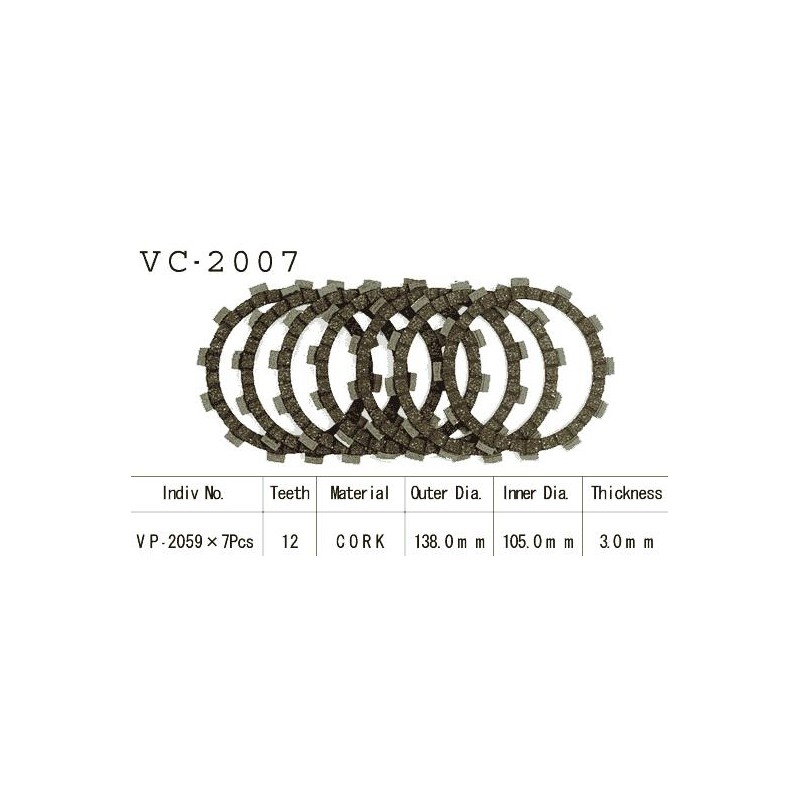 Kit Disques d'Embrayage Garnis Cross Tzr 250 1987/1992