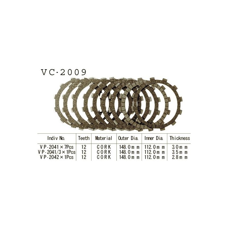 Kit Disques d'Embrayage Garnis Fzr 1000 1989/1991