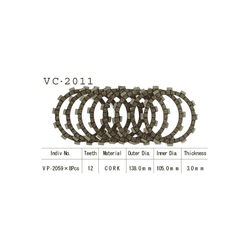 Kit Disques d'Embrayage Garnis Cross Yz 125 1993/2007