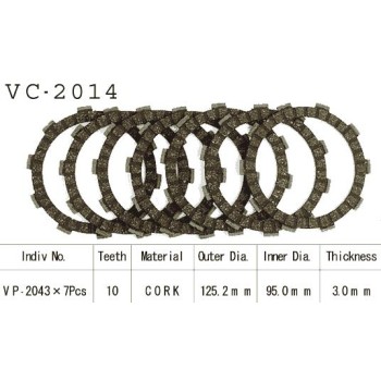 Kit Disques d'Embrayage Garnis Cross Yz 80/1985 1993/2003