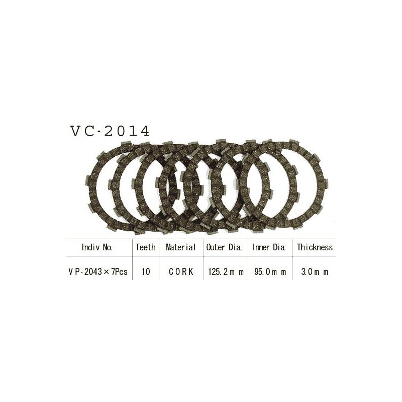 Kit Disques d'Embrayage Garnis Cross Yz 80/1985 1993/2003