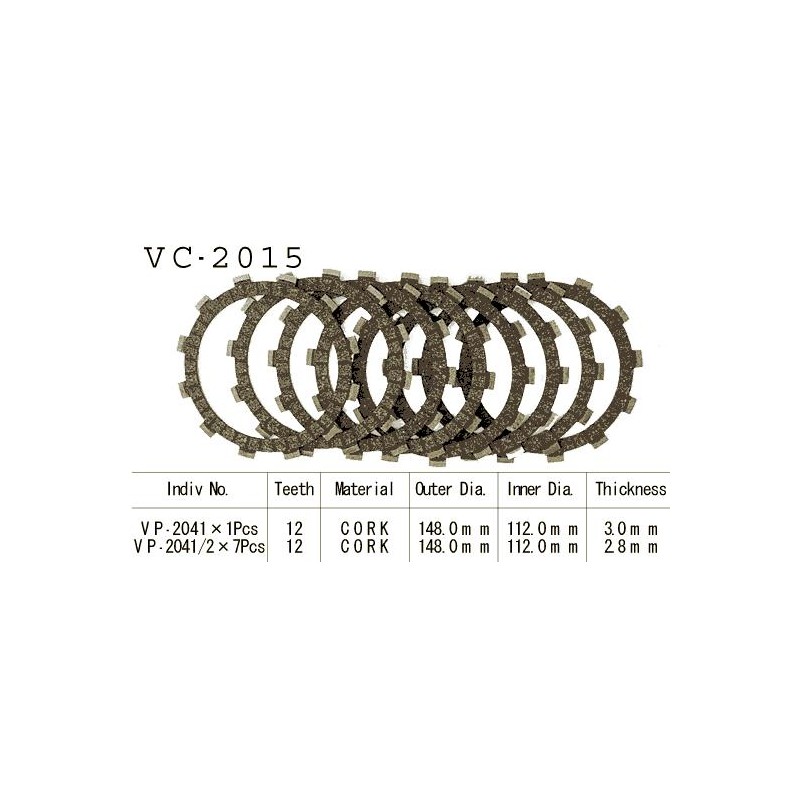 Kit Disques d'Embrayage Garnis Wr 400 F 1998/2000