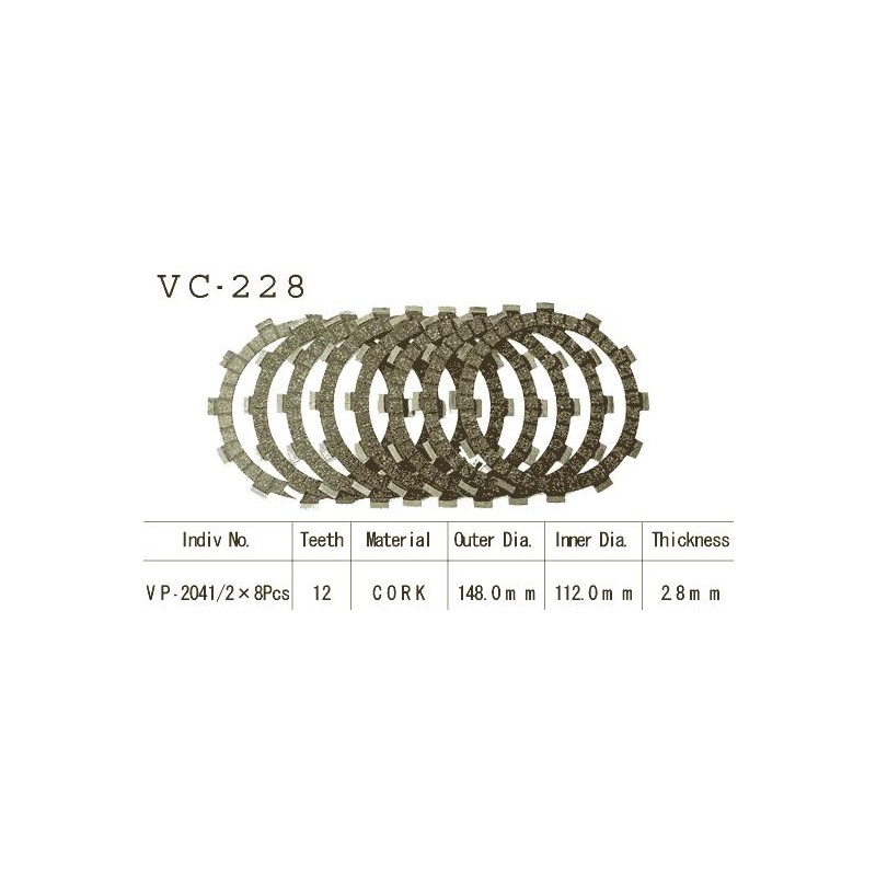 Kit Disques d'Embrayage Garnis Xt 500 1977/1980