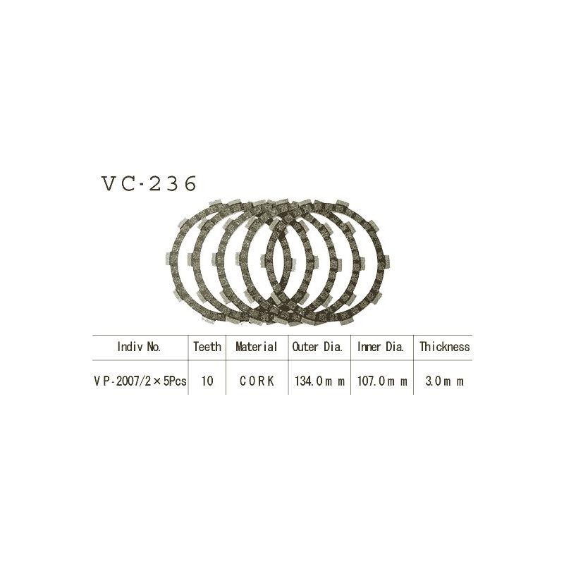 Kit Disques d'Embrayage Garnis Dt 125 Mx 1978/1981