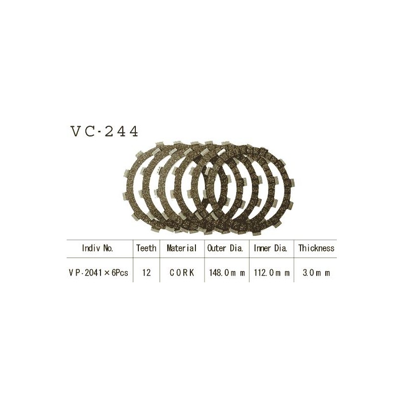 Kit Disques d'Embrayage Garnis Xj 400 1981/1982