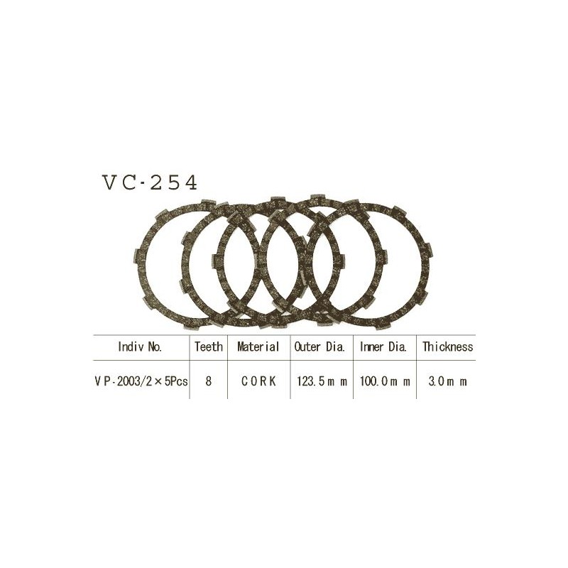 Kit Disques d'Embrayage Garnis Rs 125 Dx 1980/1982