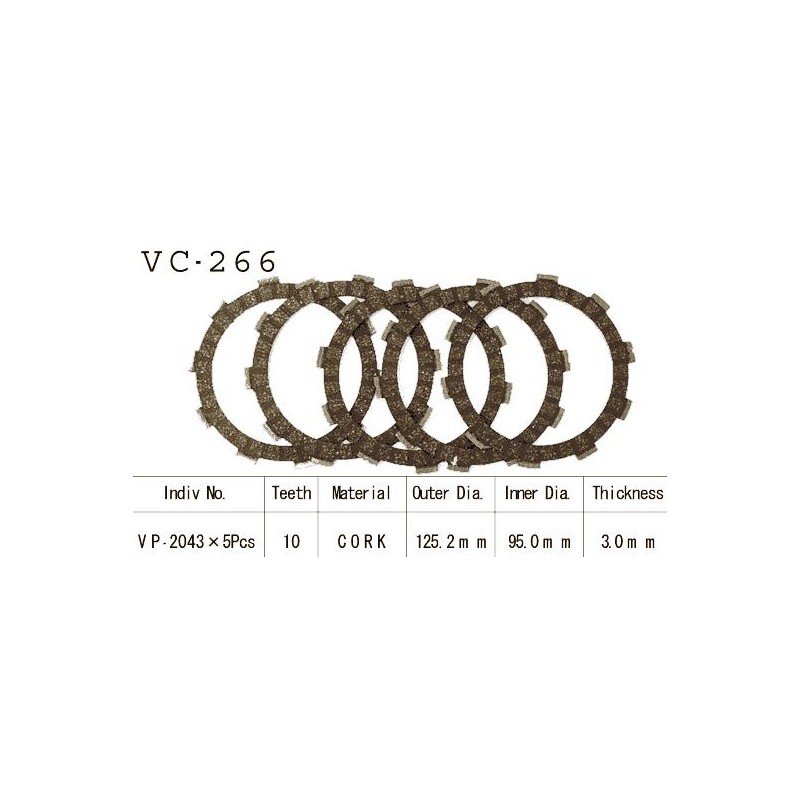 Kit Disques d'Embrayage Garnis Yz 80 1984/1985