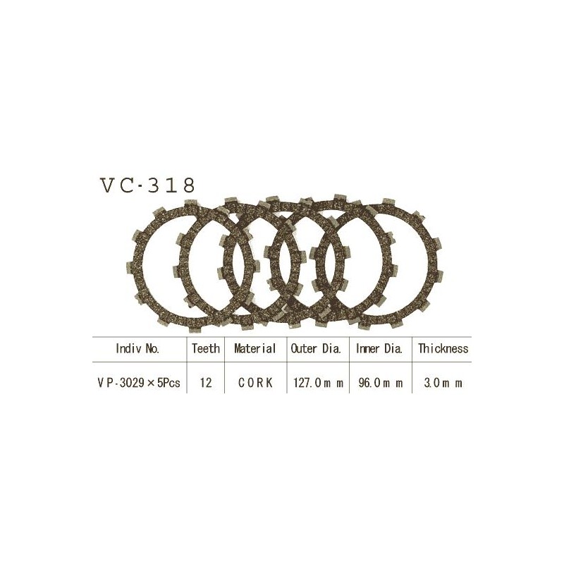 Kit Disques d'Embrayage Garnis Dr 125 S/Se 1982/2002