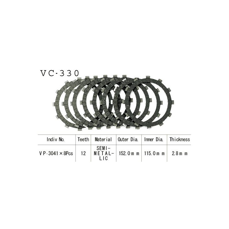 Kit Disques d'Embrayage Garnis Gsx 750 E 1980/1984