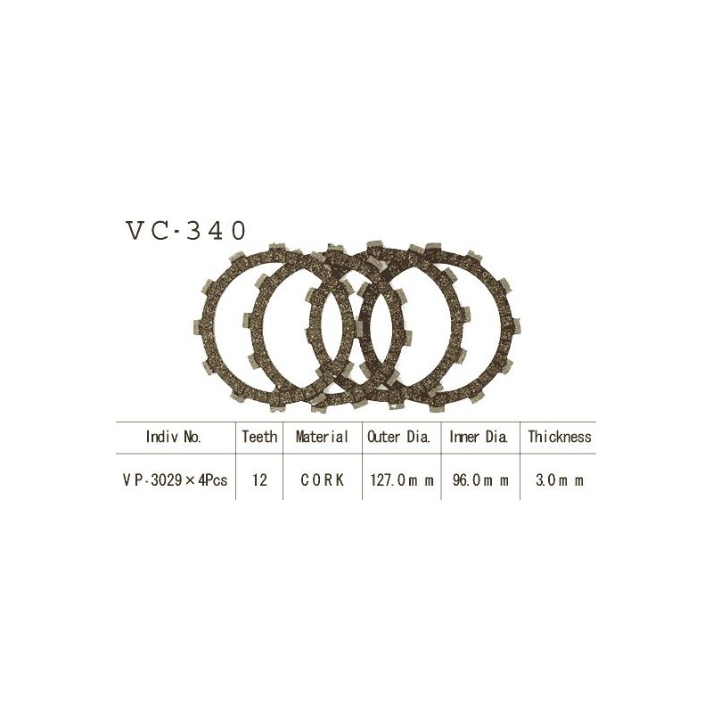 Kit Disques d'Embrayage Garnis Ts 80 Er 1981/1983