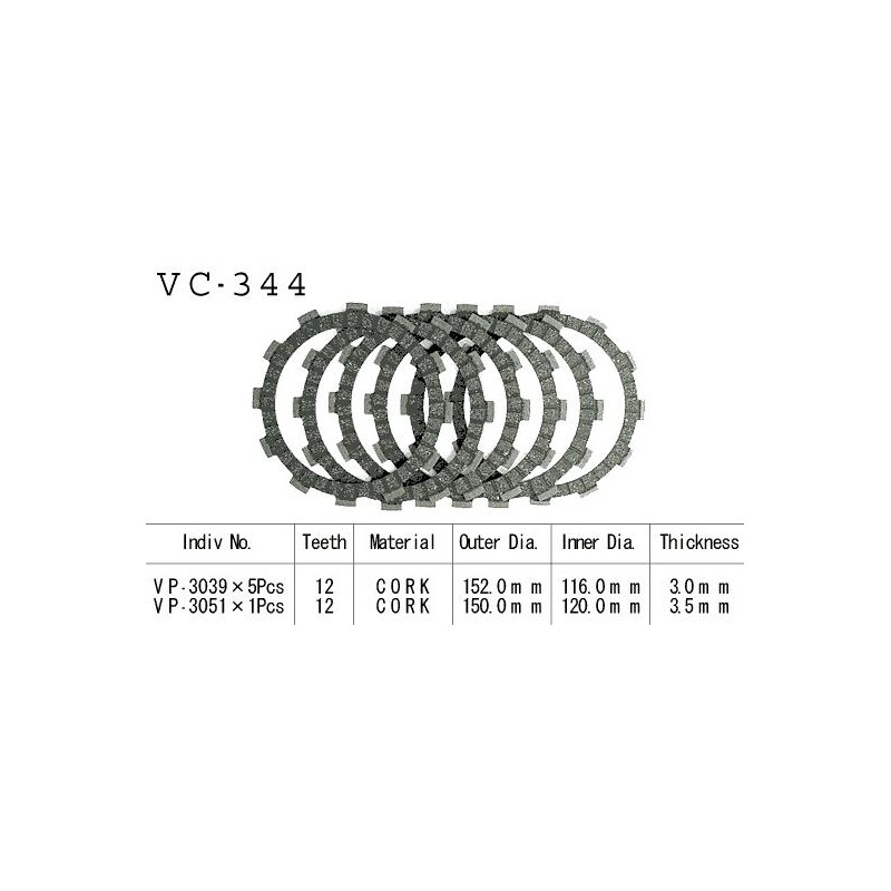 Kit Disques d'Embrayage Garnis Dr 600 R/S 1985/1991