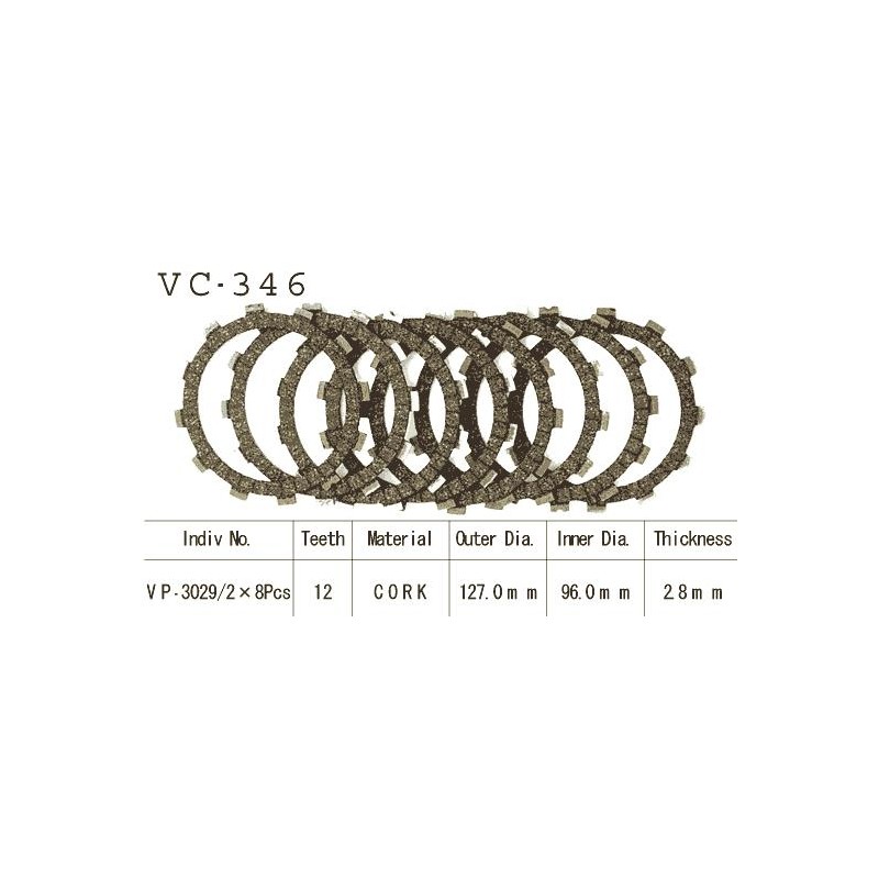 Kit Disques d'Embrayage Garnis Rm 125 1984/1991