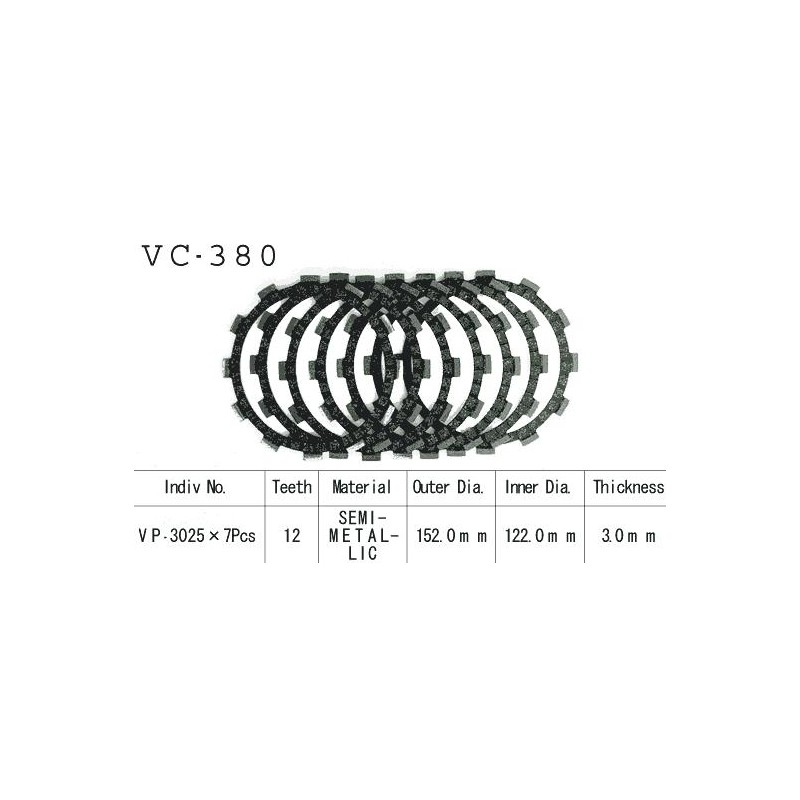 Kit Disques d'Embrayage Garnis Rgv 250 1989/1990