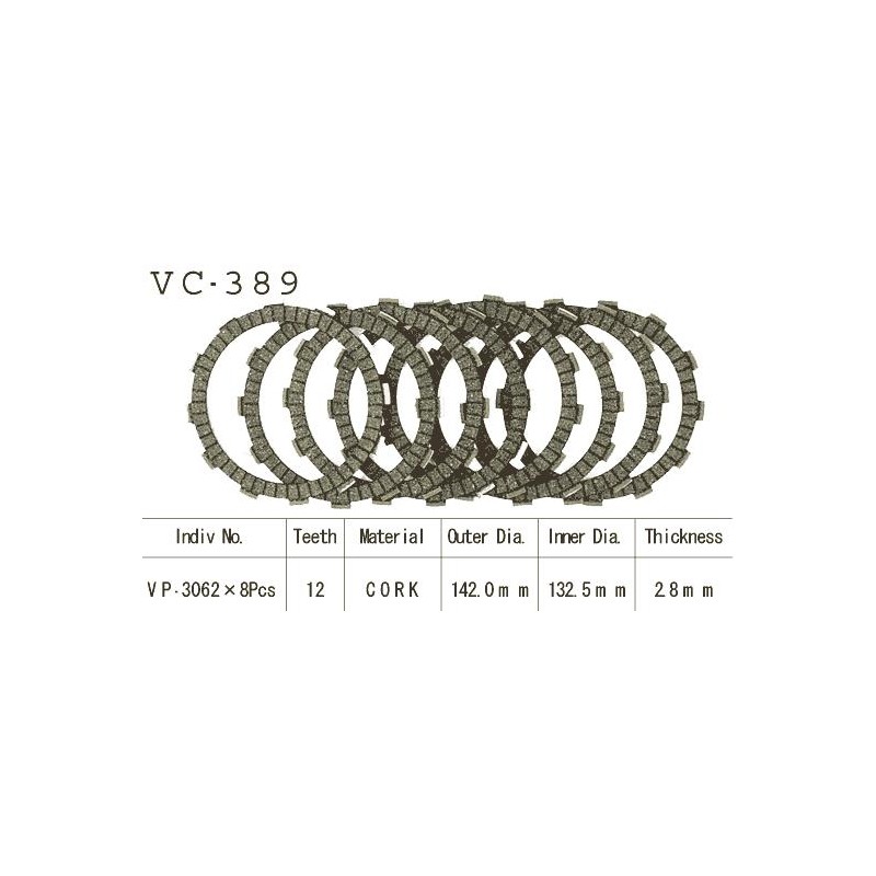 Kit Disques d'Embrayage Garnis Cross Rm 125 1992/2003