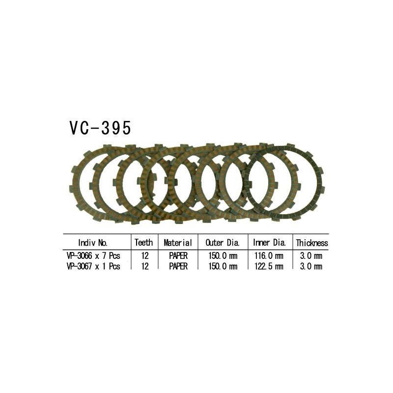 Kit Disques d'Embrayage Garnis Dr-Z 400 E/S 2000/2005