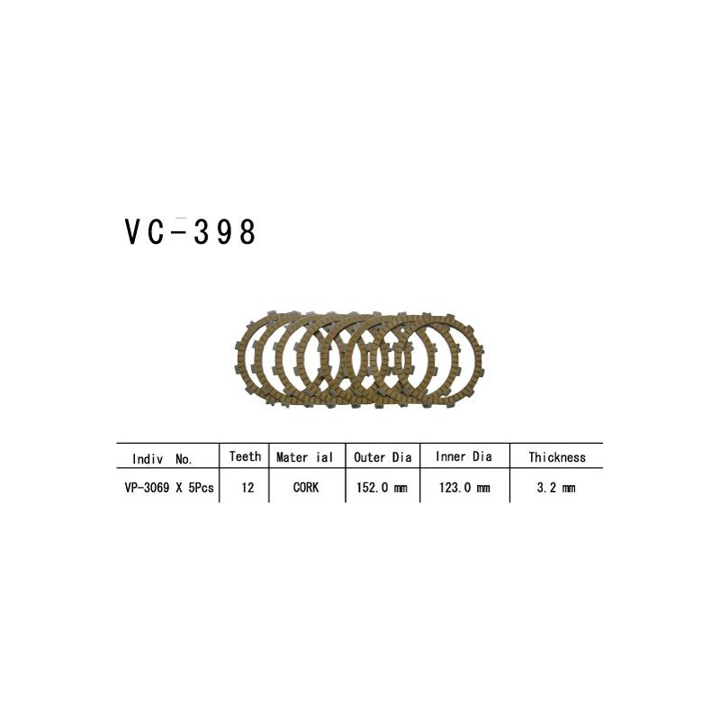 Kit Disques d'Embrayage Garnis Rm 250 2003/2005