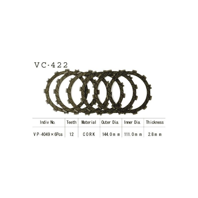 Kit Disques d'Embrayage Garnis Klr250 D 1993/1996