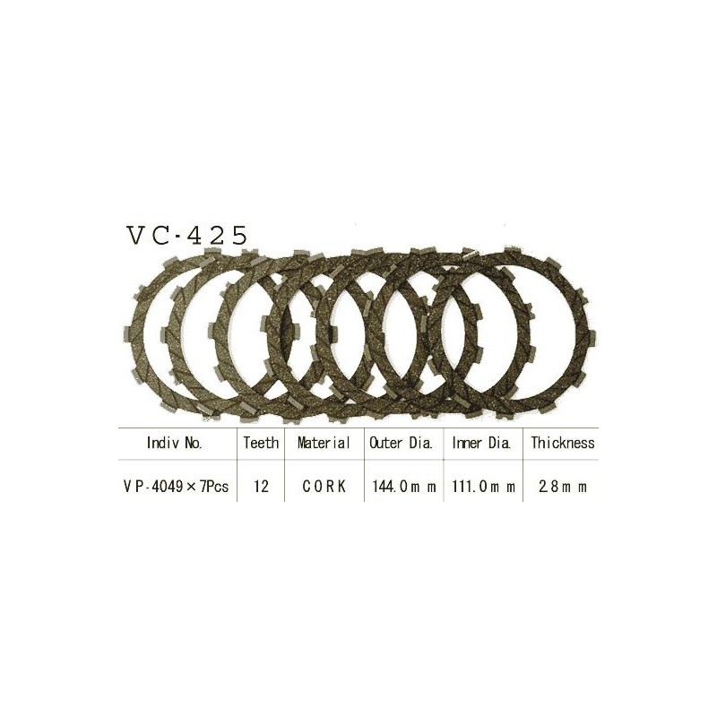 Kit Disques d'Embrayage Garnis Klx250 A 1979/1980