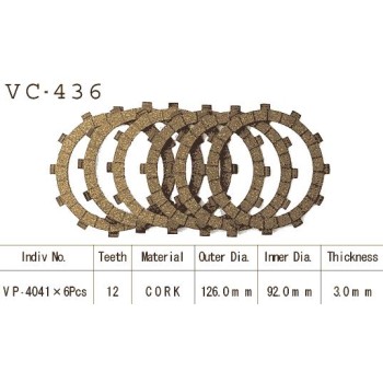 Kit Disques d'Embrayage Garnis Kx125 B1 1982
