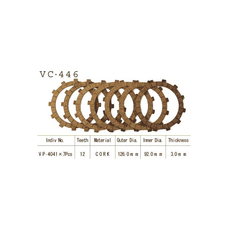 Kit Disques d'Embrayage Garnis Kx125 B2/C1 1983/1984