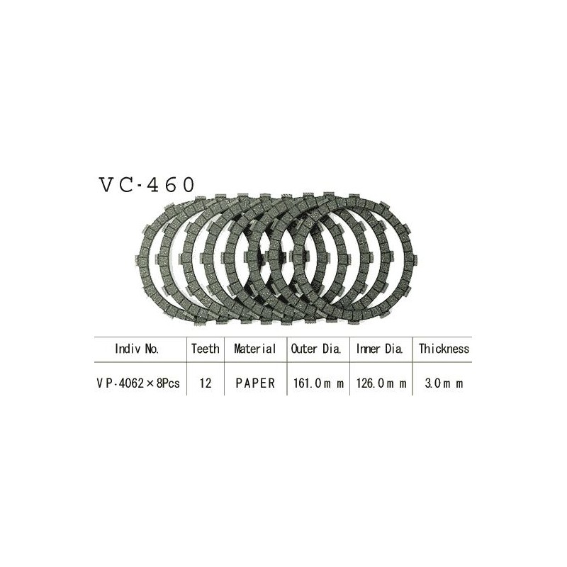 Kit Disques d'Embrayage Garnis Zx750 Turbo 1984/1985