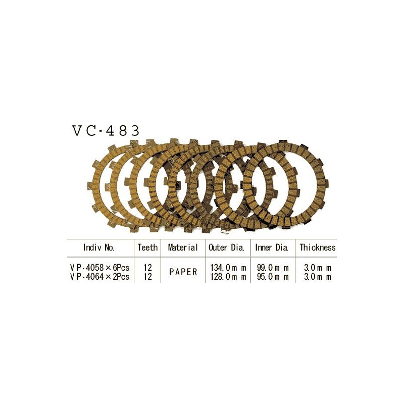 Kit Disques d'Embrayage Garnis Kx125 J2 1993
