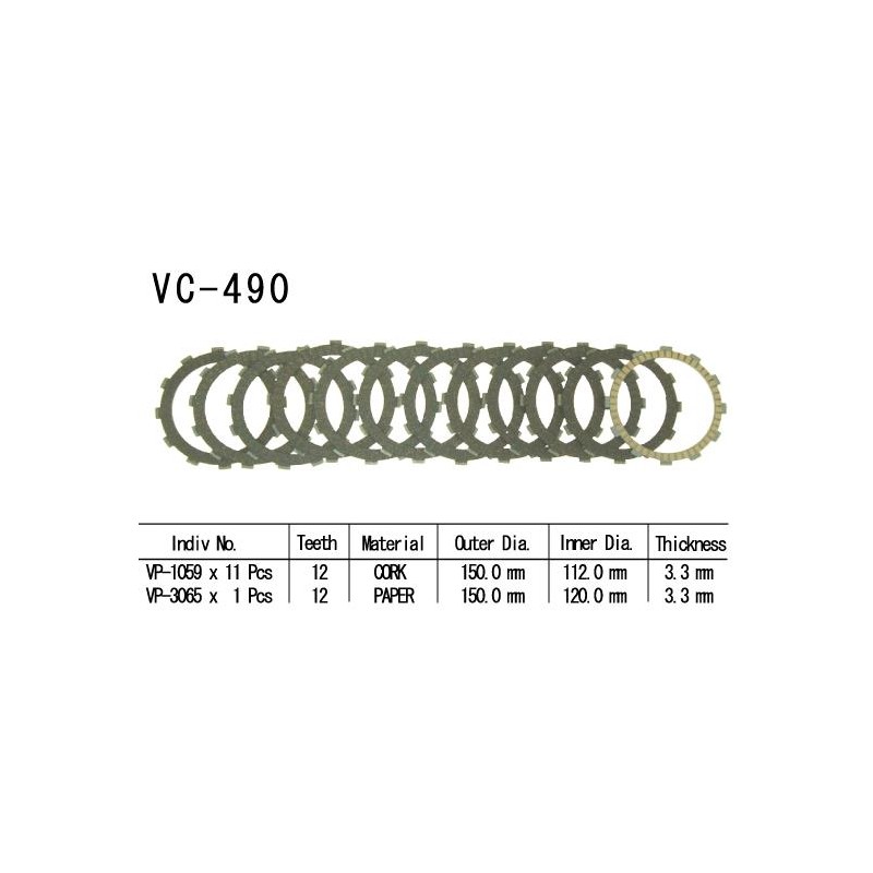 Kit Disques d'Embrayage Garnis Zx-12r 2000