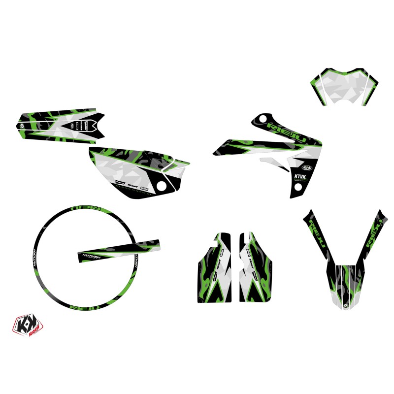PACK Kit Deco + Housse de Selle 50cc BARBARIAN Rieju MRT 50 Vert