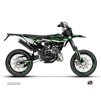 PACK Kit Deco + Housse de Selle 50cc BARBARIAN Beta RR 50 Motard Vert