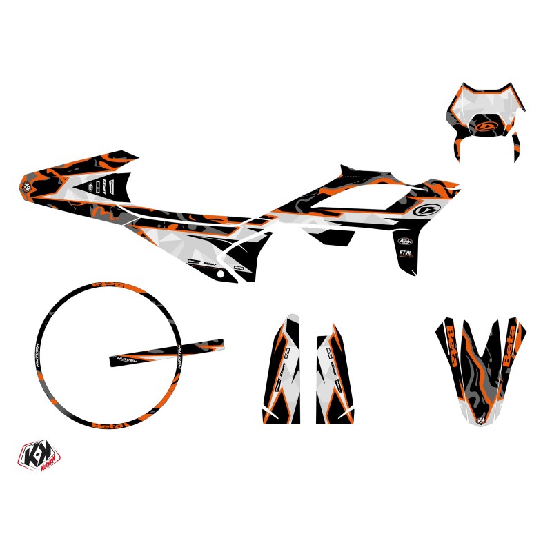 PACK Kit Deco + Housse de Selle 50cc BARBARIAN Beta RR 50 Motard Orang