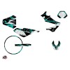 PACK Kit Deco + Housse de Selle 50cc BARBARIAN Derbi Xrace 50 Turquois