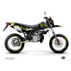 PACK Kit Deco + Housse de Selle 50cc BARBARIAN Derbi Xrace 50 Jaune Ne