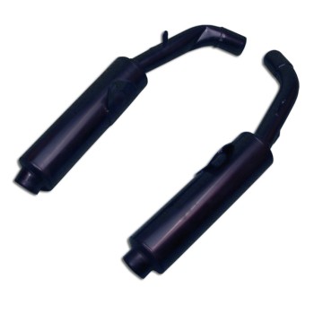 Silencieux Rond CBR 1000 F 1986/1988 Ronds Ø100 Noirs Homologués - V