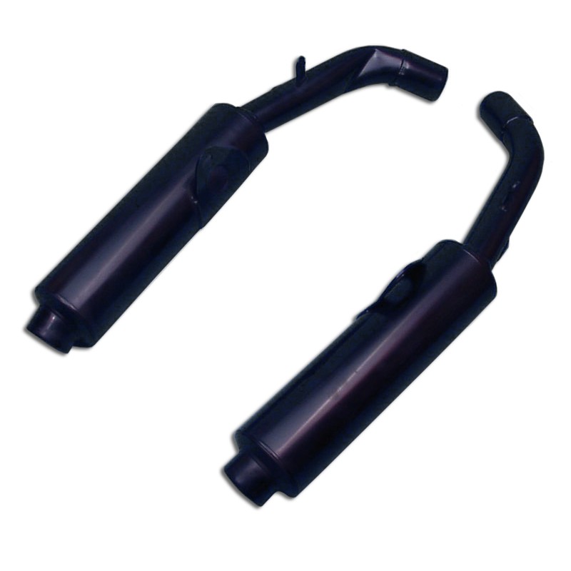 Silencieux Rond CBR 1000 F 1986/1988 Ronds Ø100 Noirs Homologués - V