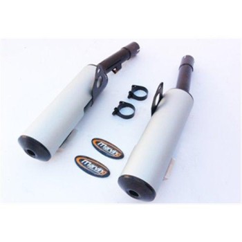 Silencieux Rond GPX 750 R Rond Ø100 Noirs Revêtement Alu Homologués