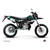 PACK Kit Deco + Housse de Selle 50cc BARBARIAN Derbi Xrace 50 Turquois